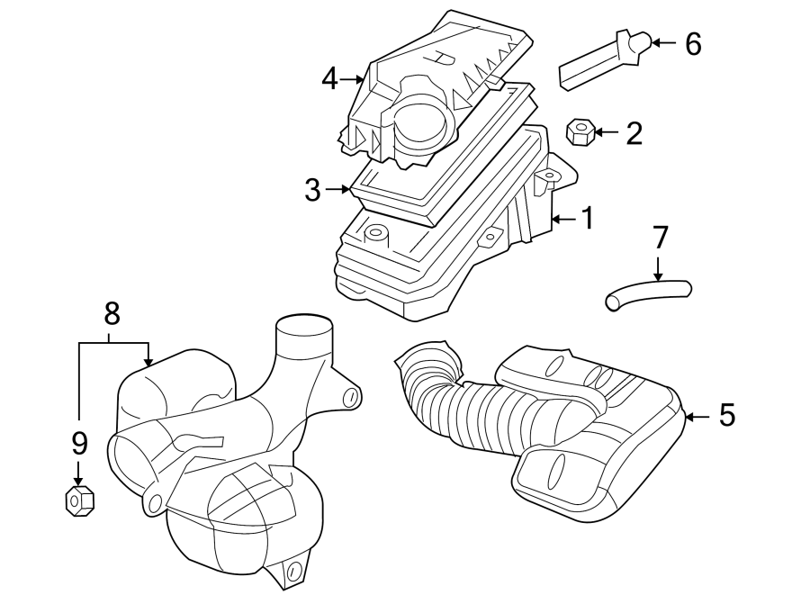 Diagram ENGINE / TRANSAXLE. AIR INTAKE. for your 2017 Chevrolet Spark   