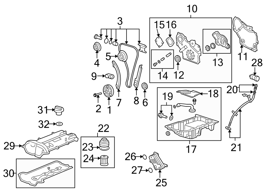 Diagram ENGINE / TRANSAXLE. ENGINE PARTS. for your 2013 Chevrolet Suburban 2500   