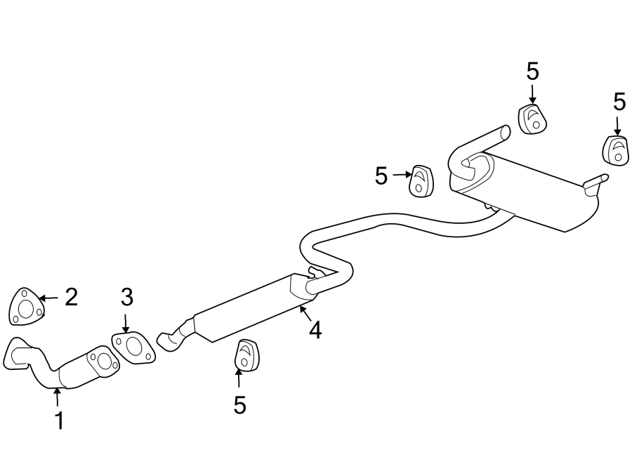 Diagram EXHAUST SYSTEM. EXHAUST COMPONENTS. for your 2021 Chevrolet Camaro 6.2L V8 M/T LT1 Coupe 