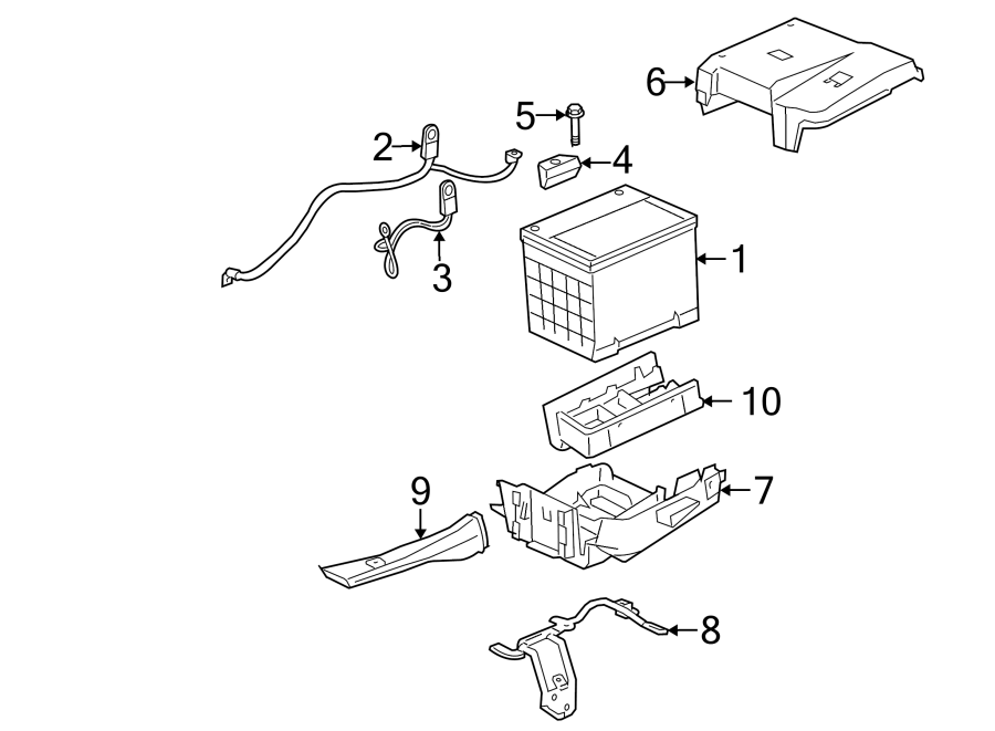 Diagram BATTERY. for your 2006 GMC Sierra 3500 6.0L Vortec V8 M/T 4WD SLT Extended Cab Pickup Fleetside 