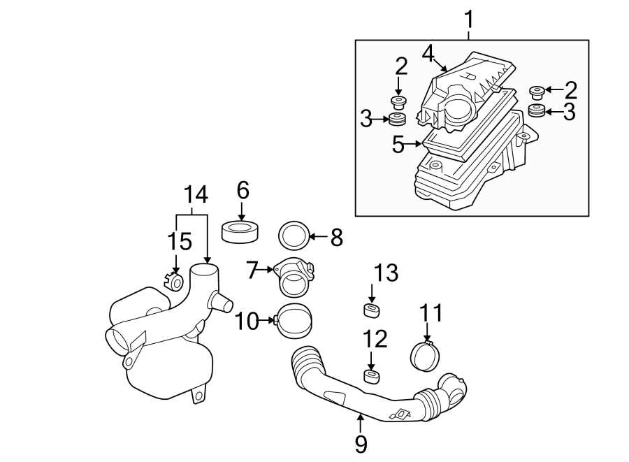 Diagram ENGINE / TRANSAXLE. AIR INTAKE. for your Chevrolet Spark  