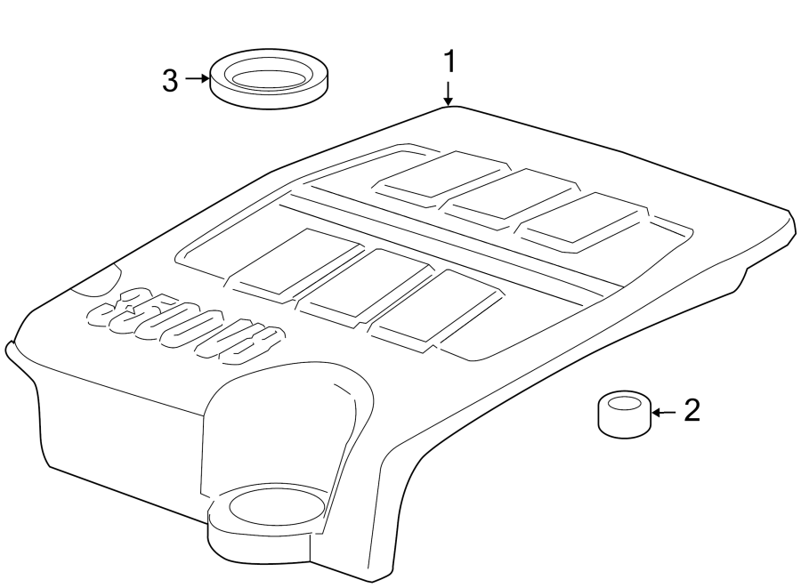 Diagram ENGINE / TRANSAXLE. ENGINE APPEARANCE COVER. for your 2012 GMC Sierra 2500 HD 6.0L Vortec V8 FLEX A/T RWD SLE Extended Cab Pickup Fleetside 