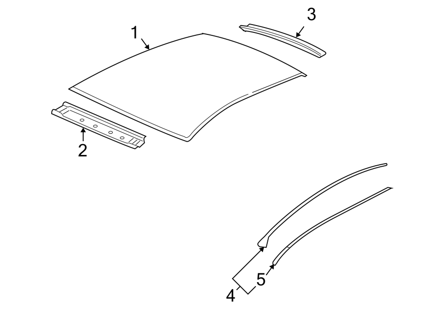 Diagram EXTERIOR TRIM. ROOF & COMPONENTS. for your Pontiac G6  