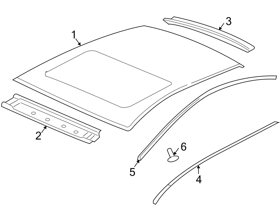 Diagram EXTERIOR TRIM. ROOF & COMPONENTS. for your 2021 Chevrolet Camaro  LT1 Coupe 