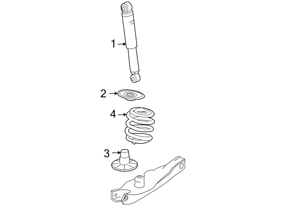 Diagram REAR SUSPENSION. SHOCKS & COMPONENTS. for your 2016 GMC Sierra 2500 HD 6.0L Vortec V8 FLEX A/T RWD SLE Extended Cab Pickup Fleetside 