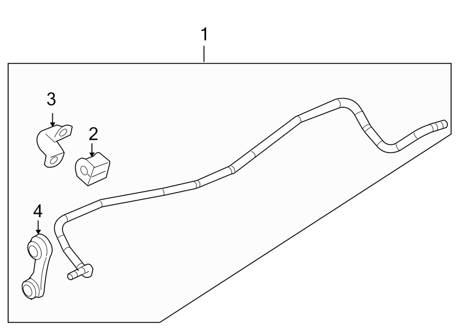 Diagram REAR SUSPENSION. STABILIZER BAR & COMPONENTS. for your 2013 GMC Sierra 2500 HD 6.6L Duramax V8 DIESEL A/T RWD SLT Crew Cab Pickup Fleetside 