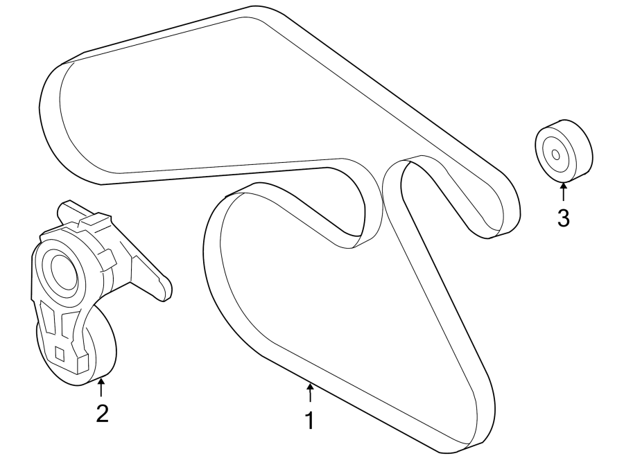 Diagram BELTS & PULLEYS. for your 2017 GMC Yukon   