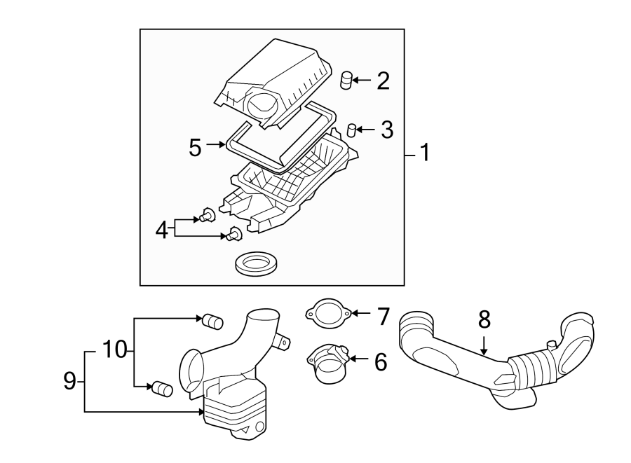 Diagram ENGINE / TRANSAXLE. AIR INTAKE. for your 2017 Chevrolet Spark   