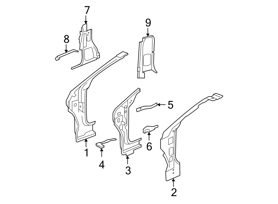 8PILLARS. ROCKER & FLOOR. HINGE PILLAR. LOCK PILLAR.https://images.simplepart.com/images/parts/motor/fullsize/FQ05675.png