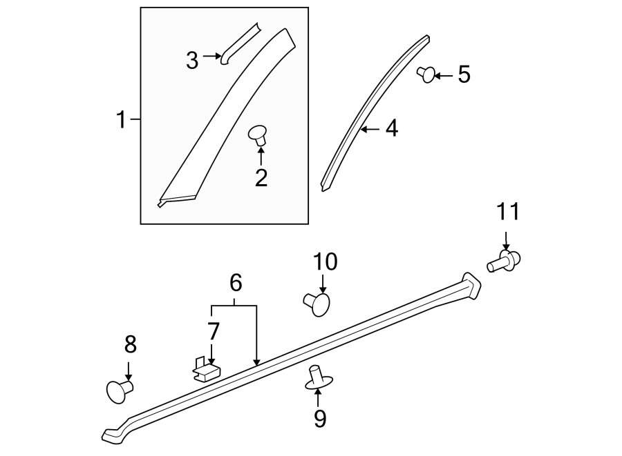 5PILLARS. ROCKER & FLOOR. EXTERIOR TRIM.https://images.simplepart.com/images/parts/motor/fullsize/FQ05685.png