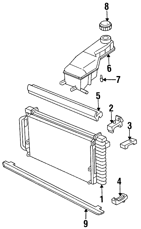 Diagram RADIATOR & COMPONENTS. for your 2011 Chevrolet Suburban 2500   