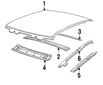 Full size assembly image of ROOF & COMPONENTS. (1/1)