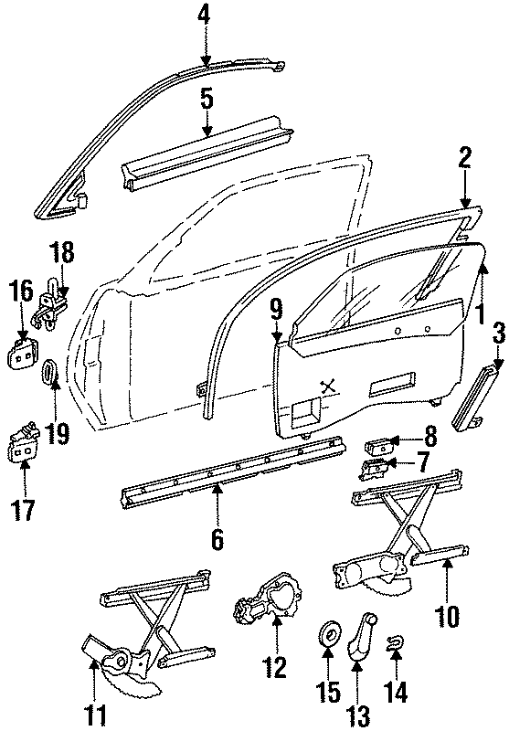 Diagram GLASS & HARDWARE. for your 2022 Chevrolet Spark   