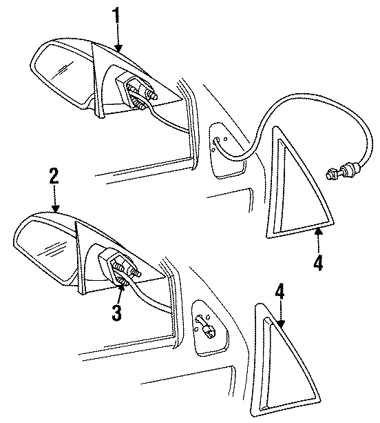 Full size assembly image of FRONT DOOR. OUTSIDE MIRRORS. (1/1)