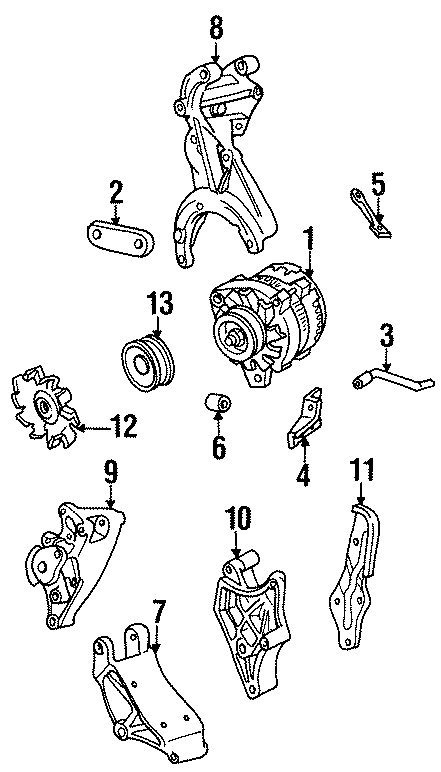 Diagram ALTERNATOR. for your 2012 GMC Sierra 2500 HD 6.0L Vortec V8 FLEX A/T RWD SLE Extended Cab Pickup Fleetside 