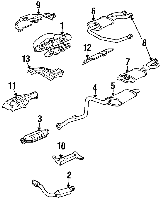 1EXHAUST SYSTEM. EXHAUST COMPONENTS.https://images.simplepart.com/images/parts/motor/fullsize/FQ92460.png