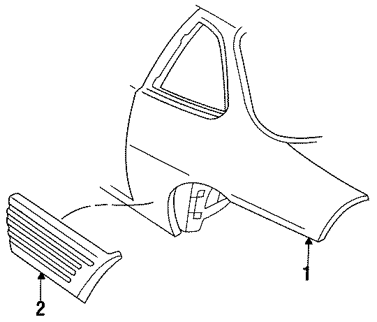 Full size assembly image of EXTERIOR TRIM. QUARTER PANEL & COMPONENTS. (1/1)