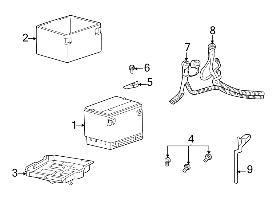 Diagram BATTERY. for your 2018 Chevrolet Equinox  LT Sport Utility 