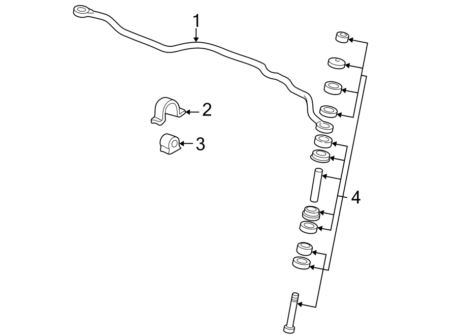 Diagram FRONT SUSPENSION. STABILIZER BAR & COMPONENTS. for your 2012 GMC Sierra 2500 HD 6.6L Duramax V8 DIESEL A/T 4WD WT Extended Cab Pickup 