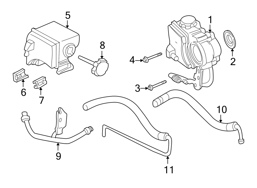 STEERING GEAR & LINKAGE. PUMP & HOSES. Diagram