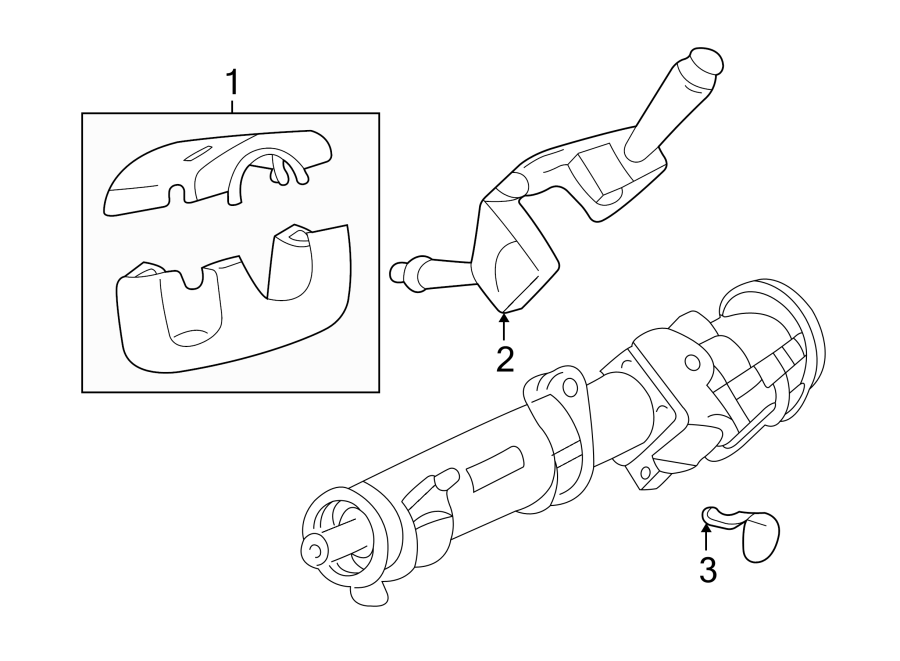 Diagram STEERING COLUMN. SHROUD. SWITCHES & LEVERS. for your 2005 Chevrolet Astro Base Extended Cargo Van 4.3L Vortec V6 A/T AWD 