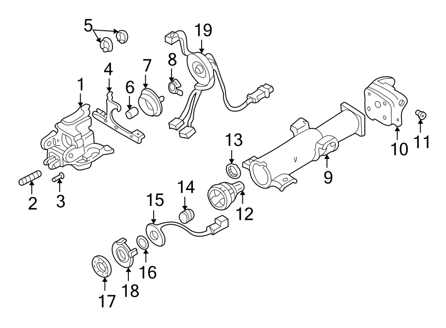 Diagram STEERING COLUMN. HOUSING & COMPONENTS. for your 2005 Chevrolet Blazer Xtreme Sport Utility  