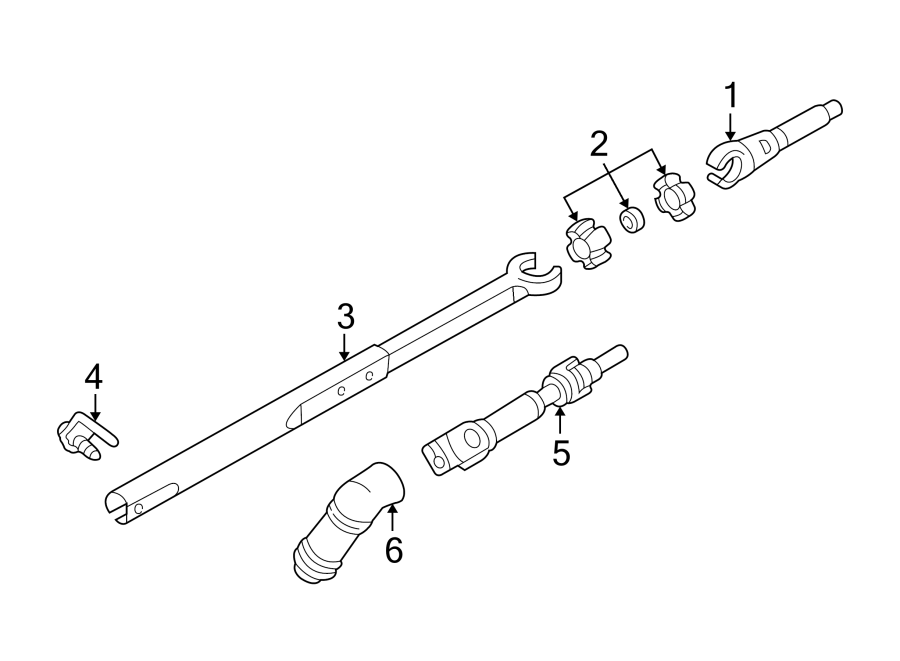 Diagram STEERING COLUMN. SHAFT & INTERNAL COMPONENTS. for your 2005 Chevrolet Trailblazer   