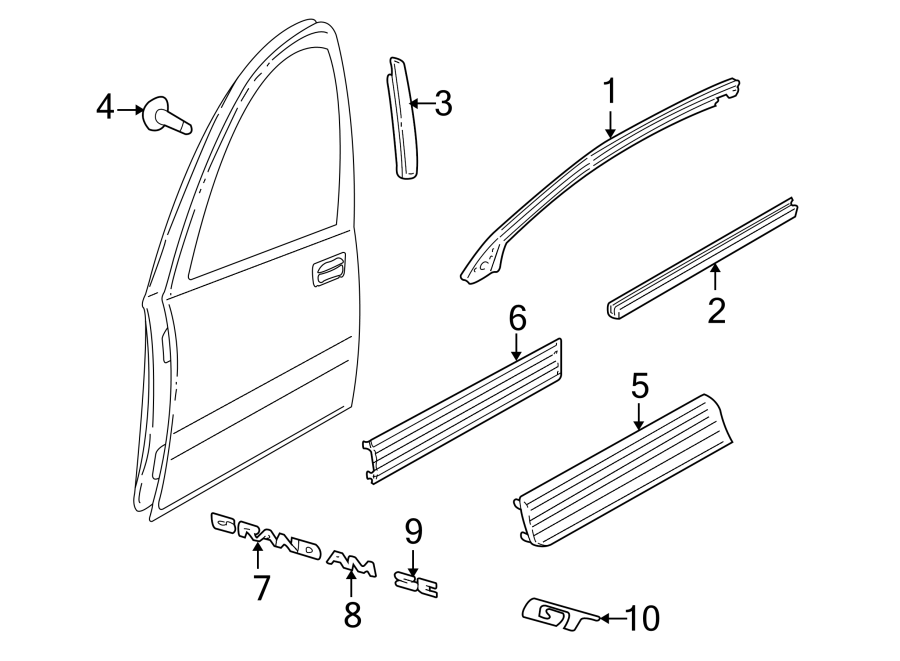 8EXTERIOR TRIM.https://images.simplepart.com/images/parts/motor/fullsize/FQ99235.png