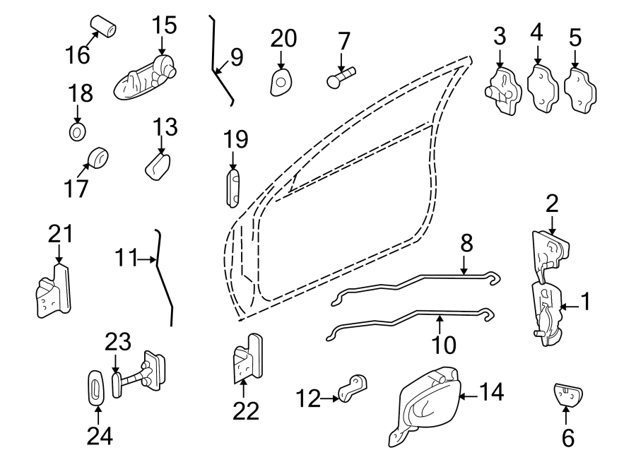 Diagram LOCK & HARDWARE. for your Chevrolet Spark  