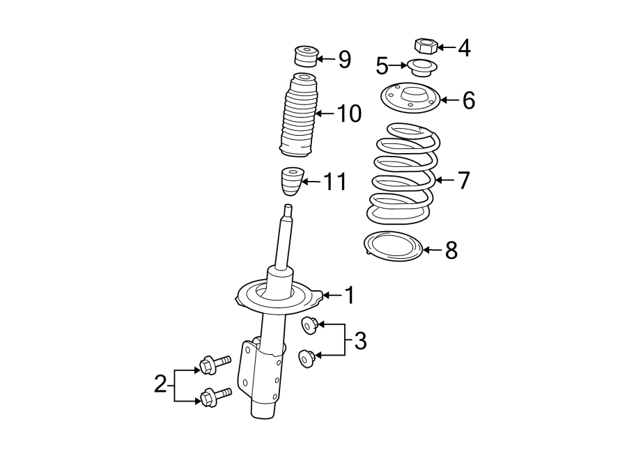 Diagram REAR SUSPENSION. STRUTS & COMPONENTS. for your 2019 Chevrolet Equinox 1.5L Ecotec A/T 4WD Premier Sport Utility 