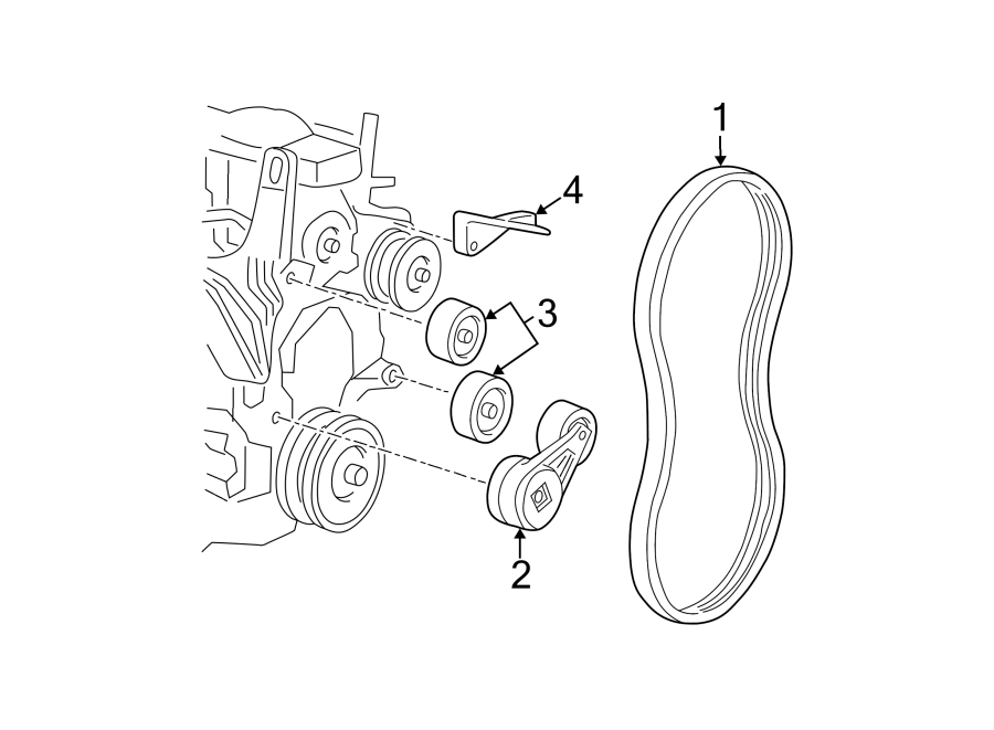 Diagram BELTS & PULLEYS. for your 2017 Buick Regal   