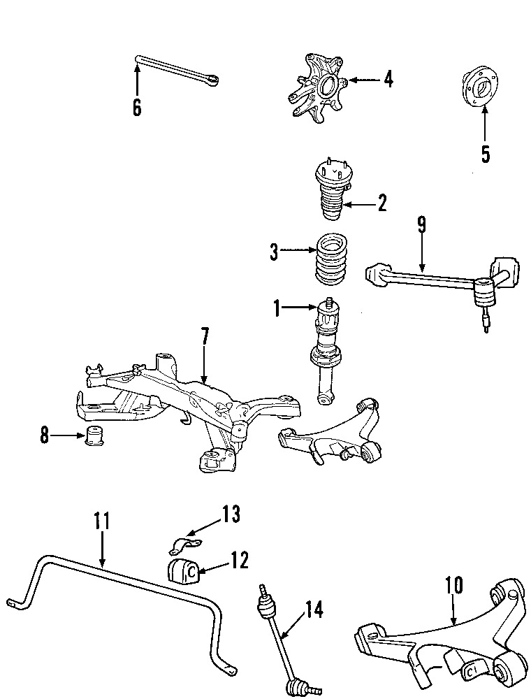 Diagram REAR SUSPENSION. LOWER CONTROL ARM. STABILIZER BAR. SUSPENSION COMPONENTS. UPPER CONTROL ARM. for your 2003 Ford Expedition   