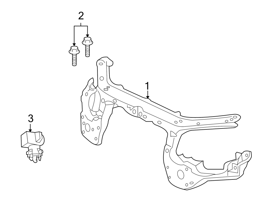 Diagram RADIATOR SUPPORT. for your 2022 Chevrolet Equinox 1.5L Ecotec A/T FWD LS Sport Utility 