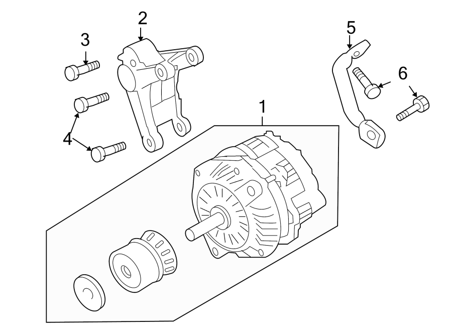 Diagram ALTERNATOR. for your 2014 GMC Sierra 2500 HD 6.0L Vortec V8 CNG A/T RWD WT Standard Cab Pickup 