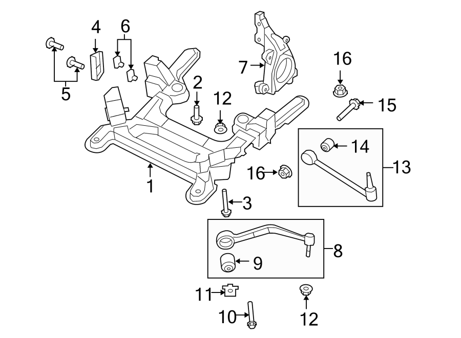 Diagram FRONT SUSPENSION. SUSPENSION COMPONENTS. for your 2012 GMC Sierra 2500 HD 6.0L Vortec V8 FLEX A/T 4WD WT Extended Cab Pickup Fleetside 