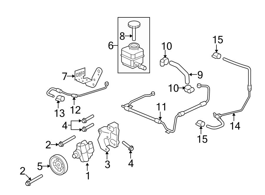 Diagram STEERING GEAR & LINKAGE. PUMP & HOSES. for your 2005 Chevrolet Silverado 1500 Z71 Off-Road Crew Cab Pickup Stepside  