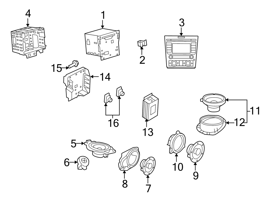 Diagram INSTRUMENT PANEL. SOUND SYSTEM. for your Chevrolet