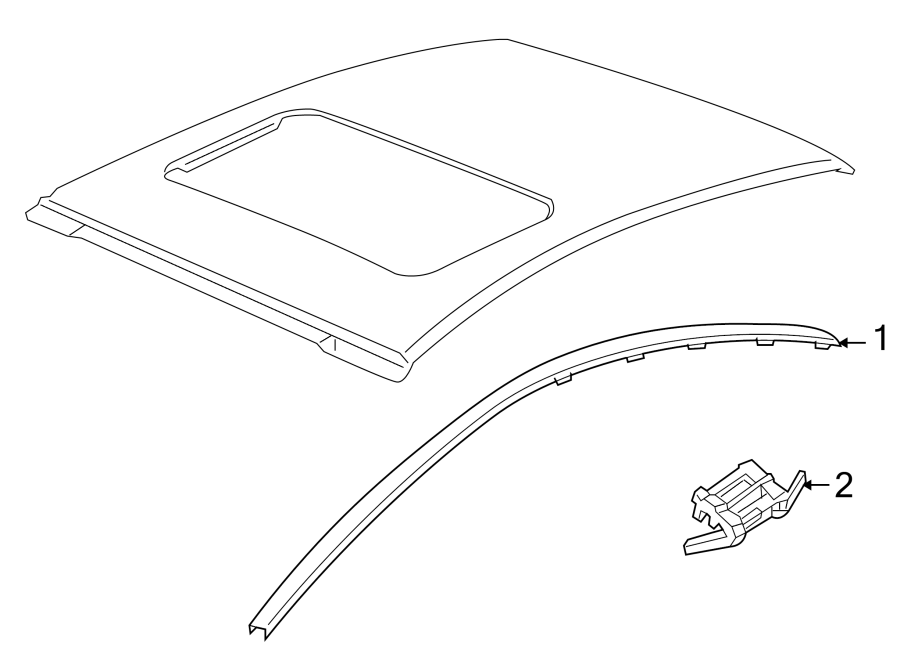 Diagram ROOF. EXTERIOR TRIM. for your Pontiac G8  