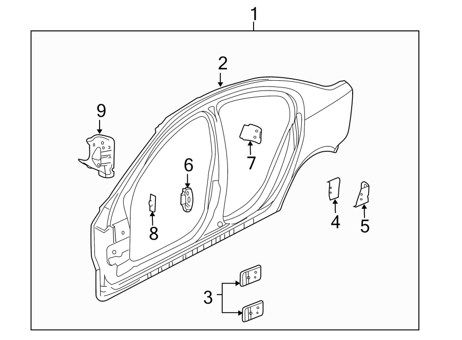 Diagram PILLARS. ROCKER & FLOOR. UNISIDE. for your 2011 Buick Lucerne   