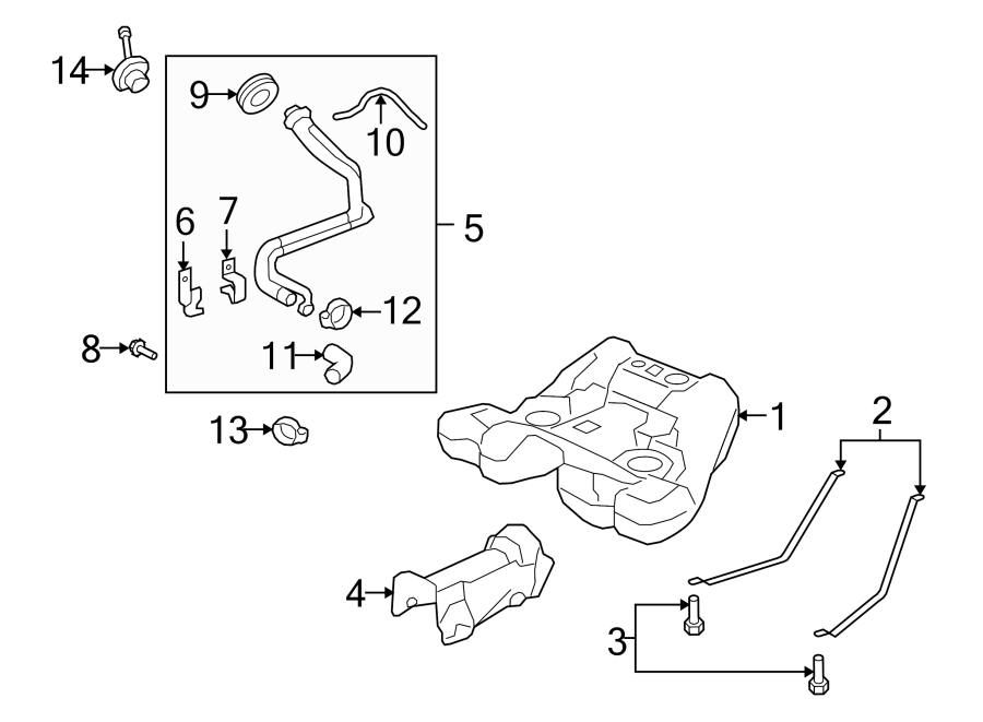 Diagram FUEL SYSTEM COMPONENTS. for your 2004 GMC Sierra 2500 HD 6.6L Duramax V8 DIESEL M/T RWD WT Crew Cab Pickup Fleetside 