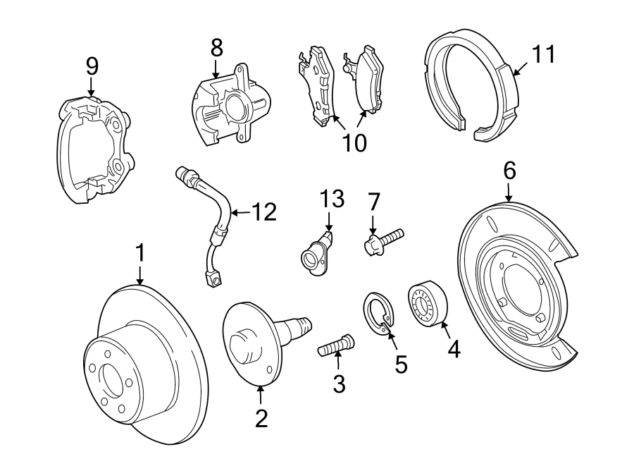 Diagram REAR SUSPENSION. BRAKE COMPONENTS. for your 1988 Chevrolet Camaro   