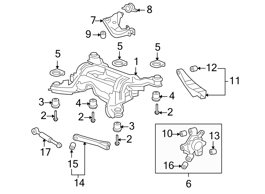 Diagram REAR SUSPENSION. SUSPENSION COMPONENTS. for your 2002 GMC Sierra 2500 HD 8.1L Vortec V8 M/T RWD SL Standard Cab Pickup Fleetside 