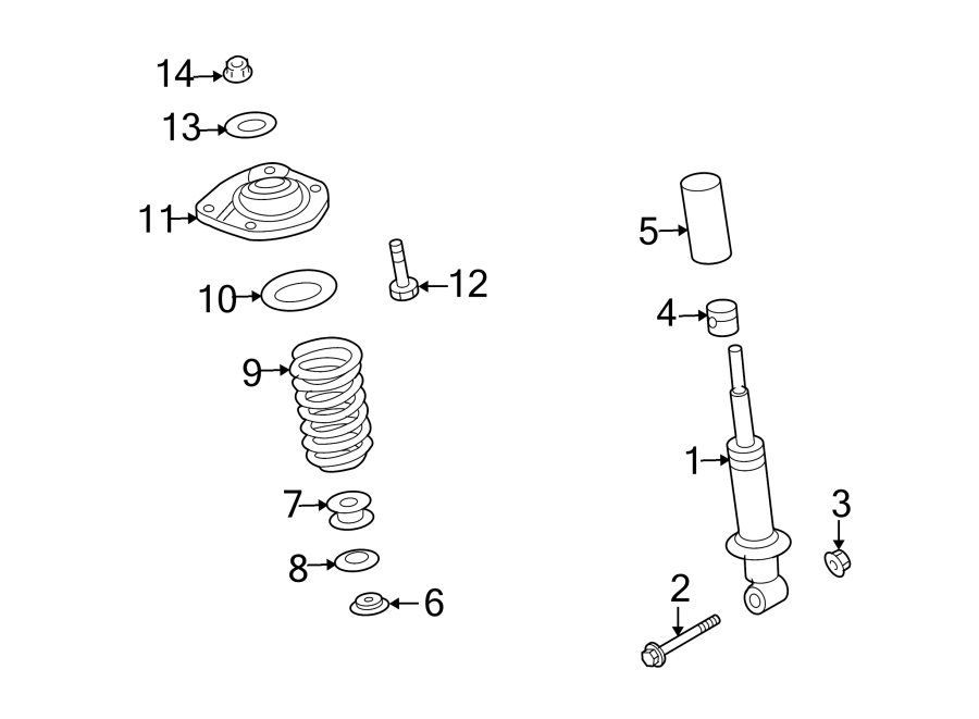 Diagram REAR SUSPENSION. STRUTS & COMPONENTS. for your 2016 GMC Sierra 2500 HD 6.0L Vortec V8 FLEX A/T RWD SLE Extended Cab Pickup Fleetside 