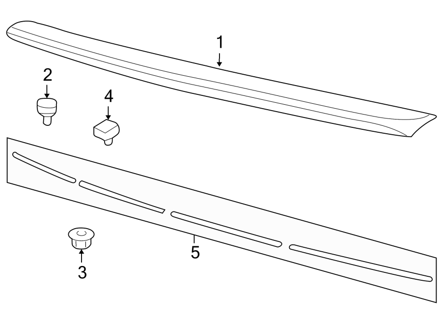 Diagram TRUNK LID. SPOILER. for your 2021 Chevrolet Suburban    