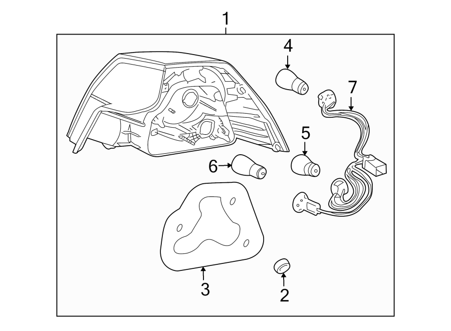 Diagram REAR LAMPS. TAIL LAMPS. for your 2003 GMC Sierra 2500 HD 8.1L Vortec V8 A/T 4WD SLE Standard Cab Pickup 