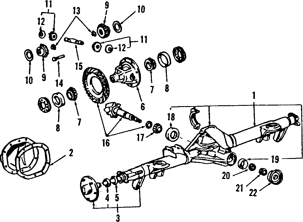 Diagram REAR AXLE. DIFFERENTIAL. PROPELLER SHAFT. for your 2019 Ford F-150 2.7L EcoBoost V6 A/T 4WD XLT Crew Cab Pickup Fleetside 