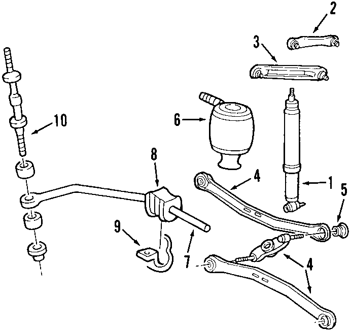 Diagram REAR SUSPENSION. for your 2010 Ford Flex   