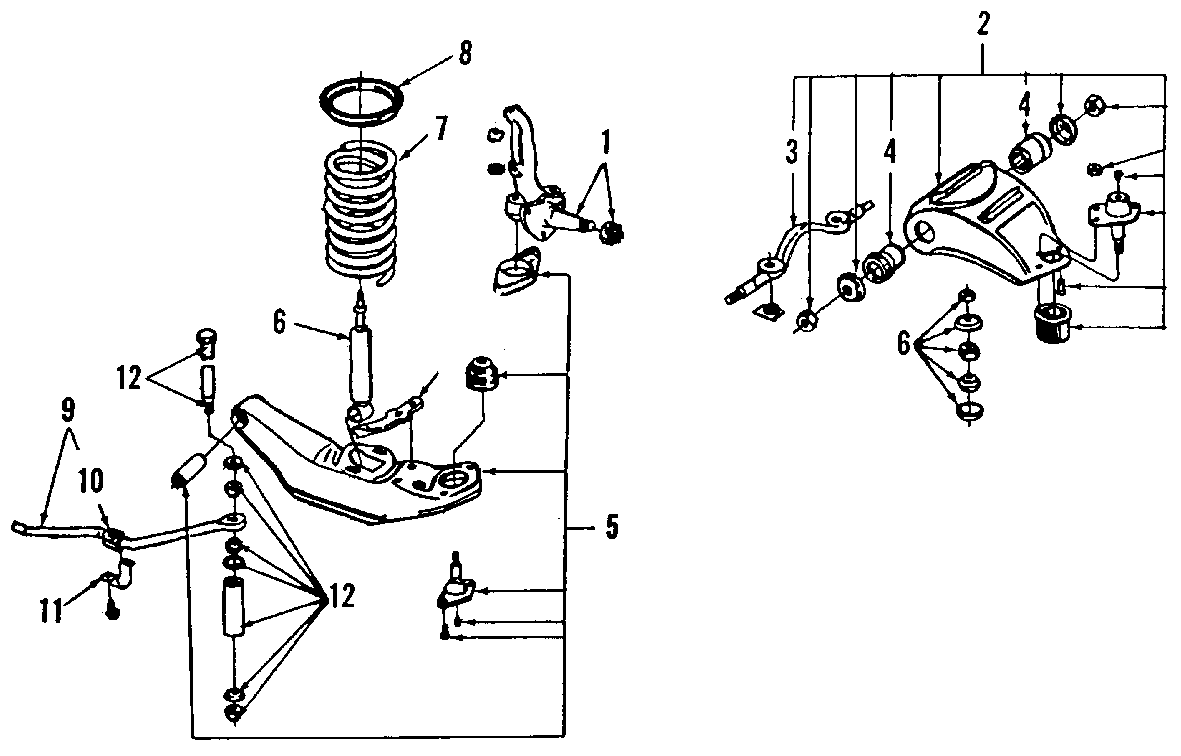 Diagram FRONT SUSPENSION. LOWER CONTROL ARM. STABILIZER BAR. SUSPENSION COMPONENTS. UPPER CONTROL ARM. for your 2007 Ford F-150 4.6L Triton V8 A/T 4WD XL Standard Cab Pickup Fleetside 