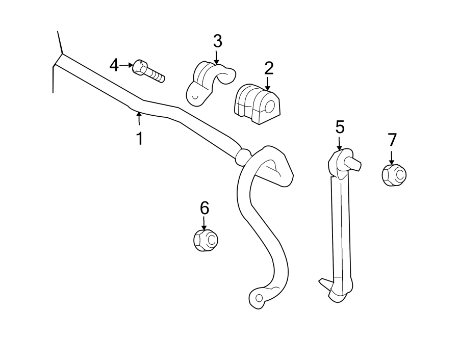 Diagram FRONT SUSPENSION. STABILIZER BAR & COMPONENTS. for your 2016 GMC Sierra 2500 HD 6.6L Duramax V8 DIESEL A/T 4WD Base Extended Cab Pickup Fleetside 