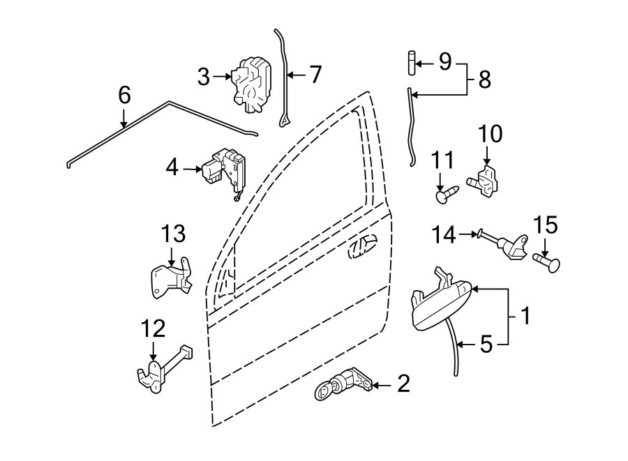 14FRONT DOOR. LOCK & HARDWARE.https://images.simplepart.com/images/parts/motor/fullsize/FS09390.png